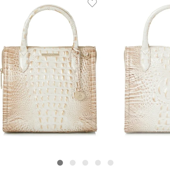 Brahmin Small Caroline Embossed Satchel- Pristine - Picture 5 of 5